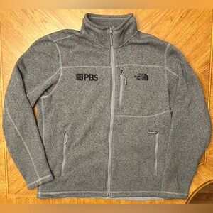 The North Face Jacket Mens L Gray Gordon Lyons Full Zip Fleece Outdoor Pockets